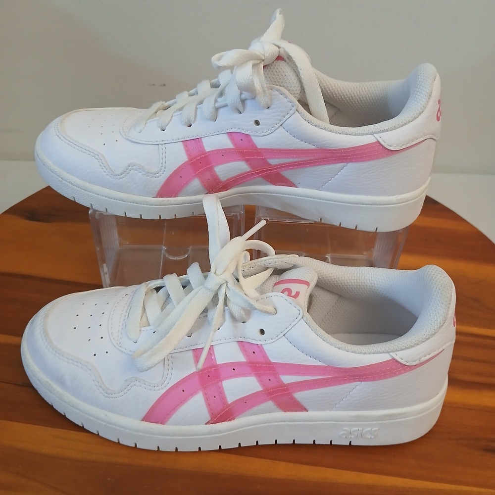 Asics Japan S GS Youth 5 White Pink Casual Shoes Sneakers 1194A081